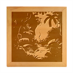 Rainforest Jungle Cartoon Animation Background Wood Photo Frame Cube