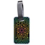 Circuit Hexagonal Geometric Pattern Background Pattern Luggage Tag (two sides)