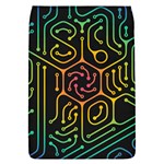 Circuit Hexagonal Geometric Pattern Background Pattern Removable Flap Cover (L)