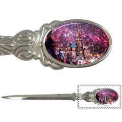 Moscow Kremlin Saint Basils Cathedral Architecture  Building Cityscape Night Fireworks Letter Opener