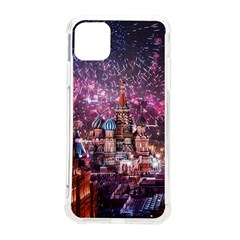 Moscow Kremlin Saint Basils Cathedral Architecture  Building Cityscape Night Fireworks Iphone 11 Pro Max 6 5 Inch Tpu Uv Print Case by Cowasu