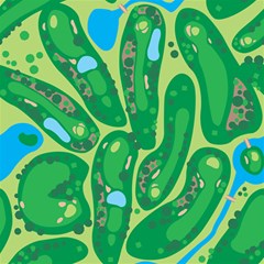 Golf Course Par Golf Course Green Play Mat (square) by Cowasu