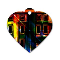Architecture City Homes Window Dog Tag Heart (one Side) by Amaryn4rt