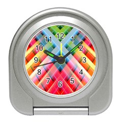 Graphics Colorful Colors Wallpaper Graphic Design Travel Alarm Clock by Amaryn4rt