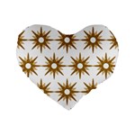 Seamless Repeating Tiling Tileable Standard 16  Premium Flano Heart Shape Cushions Front