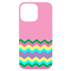 Easter Chevron Pattern Stripes Iphone 14 Pro Max Black Uv Print Case by Amaryn4rt