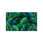 Tropical Green Leaves Background Sticker Rectangular (10 pack)