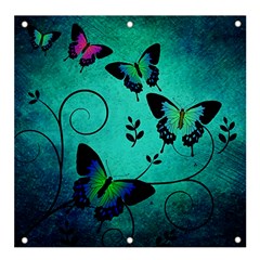 Texture Butterflies Background Banner And Sign 4  X 4  by Amaryn4rt