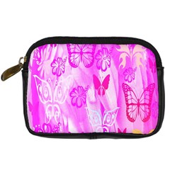 Butterfly Cut Out Pattern Colorful Colors Digital Camera Leather Case by Simbadda