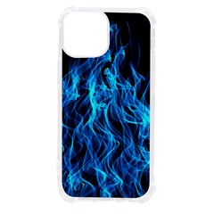 Digitally Created Blue Flames Of Fire Iphone 13 Mini Tpu Uv Print Case by Simbadda