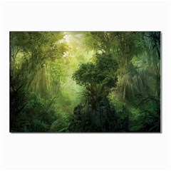 Green Beautiful Jungle Postcards 5  X 7  (pkg Of 10) by Ravend