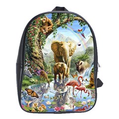 Beautiful Jungle Animals School Bag (large) by Ravend