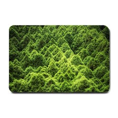 Green Pine Forest Small Doormat by Ravend