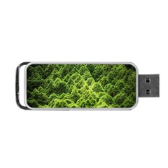 Green Pine Forest Portable Usb Flash (one Side) by Ravend