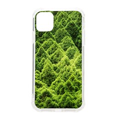 Green Pine Forest Iphone 11 Tpu Uv Print Case by Ravend