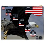 Freedom Patriotic American Usa Cosmetic Bag (XXXL) Back