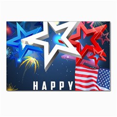 4th Of July Happy Usa Independence Day Postcards 5  X 7  (pkg Of 10) by Ravend