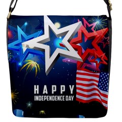 4th Of July Happy Usa Independence Day Flap Closure Messenger Bag (s) by Ravend