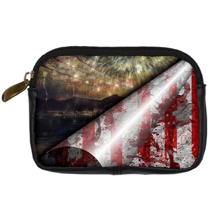 Independence Day July 4th Digital Camera Leather Case