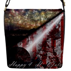 Independence Day July 4th Flap Closure Messenger Bag (s) by Ravend