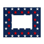 Patriotic colors america usa red White Tabletop Photo Frame 4 x6  Front