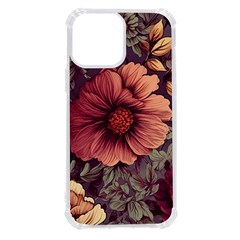 Flowers Pattern Iphone 13 Pro Max Tpu Uv Print Case by Simbadda