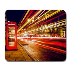 Telephone Box London Night Large Mousepad by Uceng