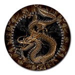 Dragon Pentagram Round Mousepad Front