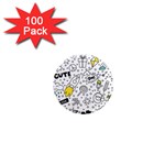 Set-cute-colorful-doodle-hand-drawing 1  Mini Magnets (100 pack) 