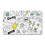 Set-cute-colorful-doodle-hand-drawing Magnet (Rectangular)