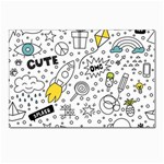 Set-cute-colorful-doodle-hand-drawing Postcard 4 x 6  (Pkg of 10)