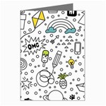 Set-cute-colorful-doodle-hand-drawing Greeting Cards (Pkg of 8)