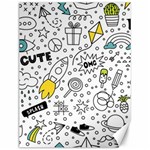 Set-cute-colorful-doodle-hand-drawing Canvas 12  x 16 