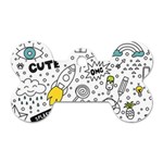 Set-cute-colorful-doodle-hand-drawing Dog Tag Bone (Two Sides)