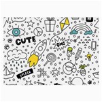 Set-cute-colorful-doodle-hand-drawing Large Glasses Cloth