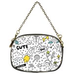 Set-cute-colorful-doodle-hand-drawing Chain Purse (Two Sides)