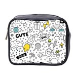 Set-cute-colorful-doodle-hand-drawing Mini Toiletries Bag (Two Sides)