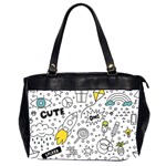 Set-cute-colorful-doodle-hand-drawing Oversize Office Handbag (2 Sides)