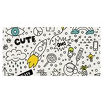 Set-cute-colorful-doodle-hand-drawing Banner and Sign 6  x 3 