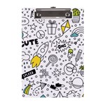 Set-cute-colorful-doodle-hand-drawing A5 Acrylic Clipboard