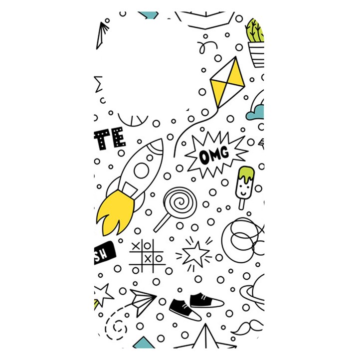 Set-cute-colorful-doodle-hand-drawing iPhone 14 Pro Black UV Print Case
