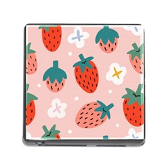 Strawberry-seamless-pattern Memory Card Reader (square 5 Slot) by uniart180623