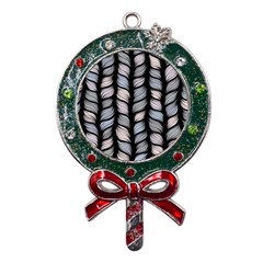 Seamless-pattern-with-interweaving-braids Metal X mas Lollipop With Crystal Ornament by uniart180623