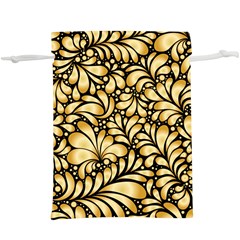 Damask-teardrop-gold-ornament-seamless-pattern Lightweight Drawstring Pouch (xl) by uniart180623