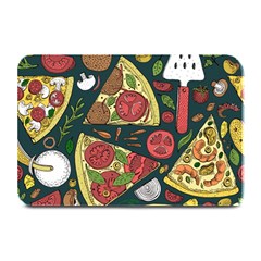 Vector-seamless-pizza-slice-pattern-hand-drawn-pizza-illustration-great-pizzeria-menu-background Plate Mats by uniart180623