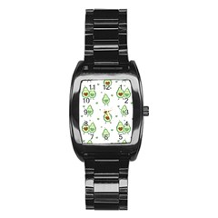 Cute-seamless-pattern-with-avocado-lovers Stainless Steel Barrel Watch by uniart180623