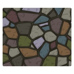 Cartoon-colored-stone-seamless-background-texture-pattern - Premium Plush Fleece Blanket (small) by uniart180623