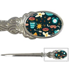Seamless-pattern-with-breakfast-symbols-morning-coffee Letter Opener by uniart180623