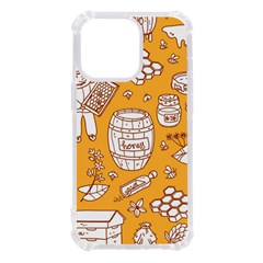 Vector-honey-element-doodle-seamless-pattern-with-beehive-beeke Iphone 13 Pro Tpu Uv Print Case by uniart180623
