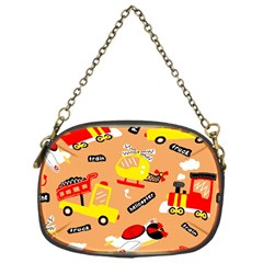 Seamless-pattern-cartoon-with-transportation-vehicles Chain Purse (one Side) by uniart180623